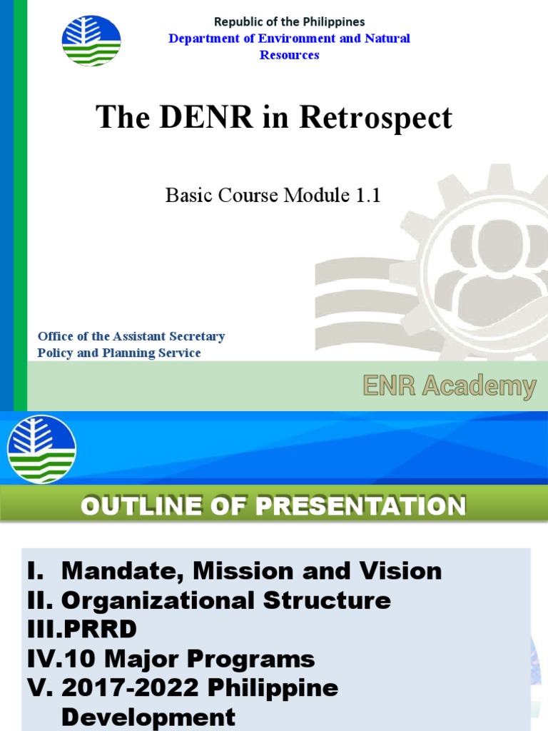 DENR Mandate, Mission, and Vision Overview | PDF | Ecological ...