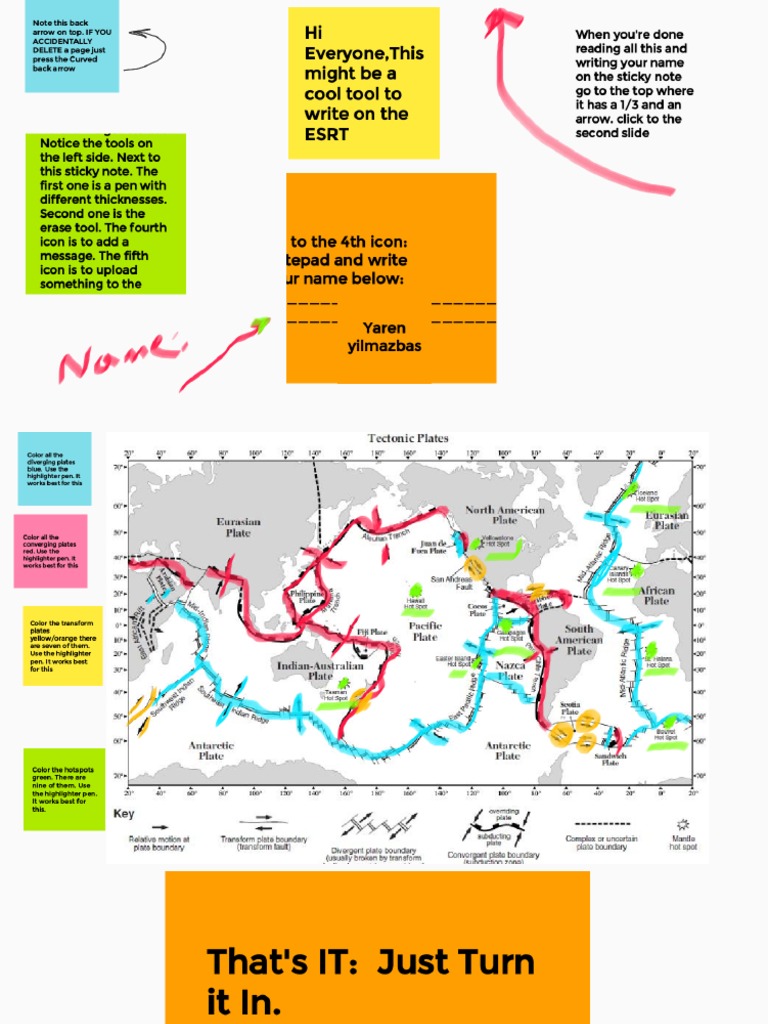 Plate Tectonics ESRT Page 5 Coloring PDF