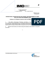 Guidance on contingency ballast measures