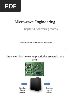 Microwave Engineering: Chapter 4: Scattering Matrix | PDF