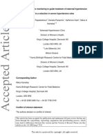 Serial Haemodynamic Monitoring To Guide Treatment of Maternal Hypertension Leads To A Reduction in Severe Hypertension Rates