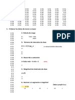 Ejemplo 1 Distribución de Frecuencias (Excel)