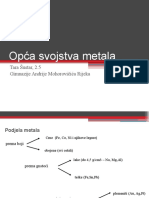 Opća Svojstva Metala