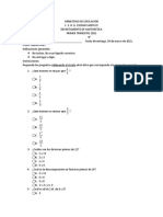 Prueba Diagnostica de 8° Primer T. 2021