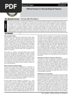 Ethical Issues in Accounting & Finance: Research Paper Commerce