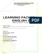 Learning Packet in English 3: WEEK 28 (April 26 - 30, 2021)
