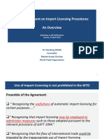 WTO Agreement On Import Licensing Procedures An Overview