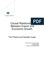Causal Relationship Between Export and Economic Growth: The Poland and Sweden Case