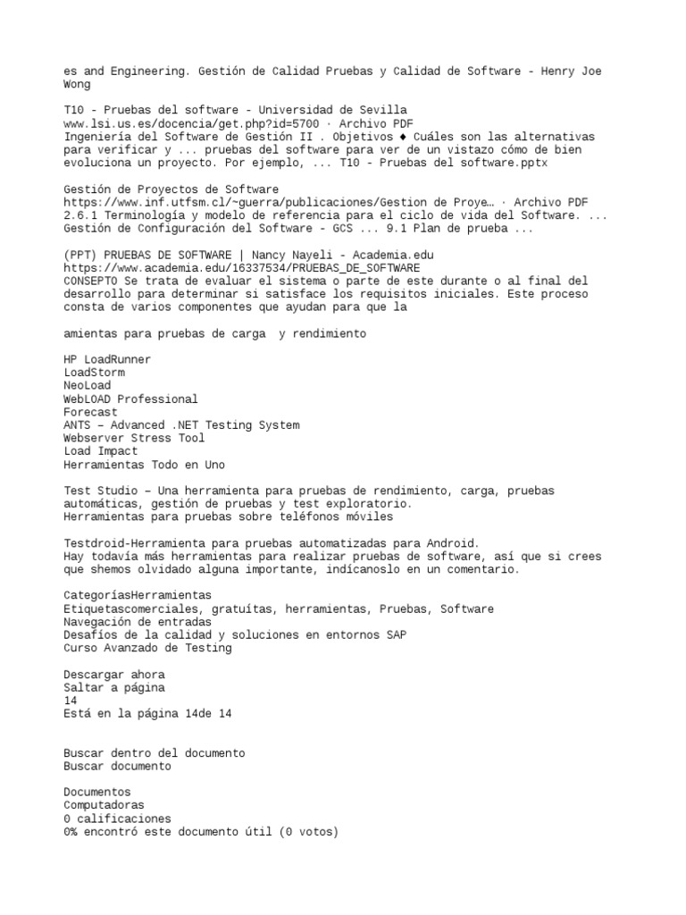 1 | PDF | Pruebas de software | Scribd
