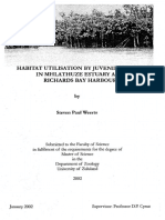 Habitat Utilisation by Juvenile Fishes in Mhlathuze Estuary and Richarsds Bay Harbour. S.P. Weert