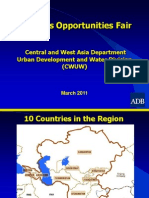 Business Opportunities Fair: Central and West Asia Department Urban Development and Water Division (CWUW)