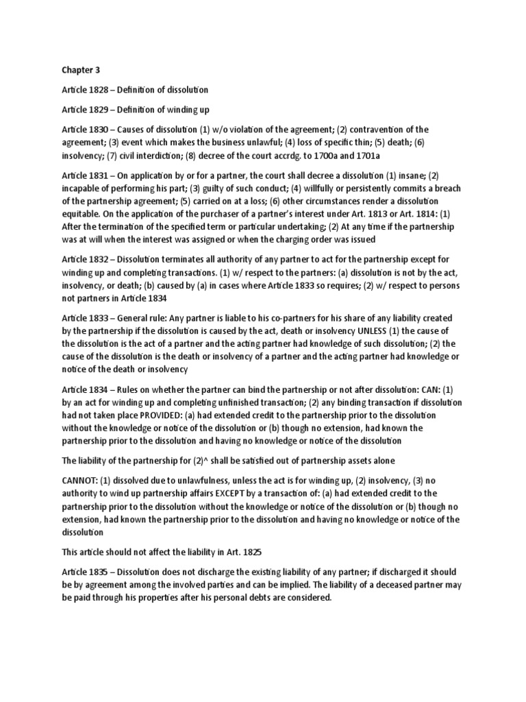 Chapter 3 and 4 Reviewer | PDF | General Partnership | Limited Partnership