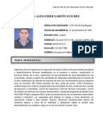 Jhon Alexander Garzón Sánchez: Perfil Profesional