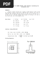 Design of Square Footing | PDF | Pressure | Civil Engineering