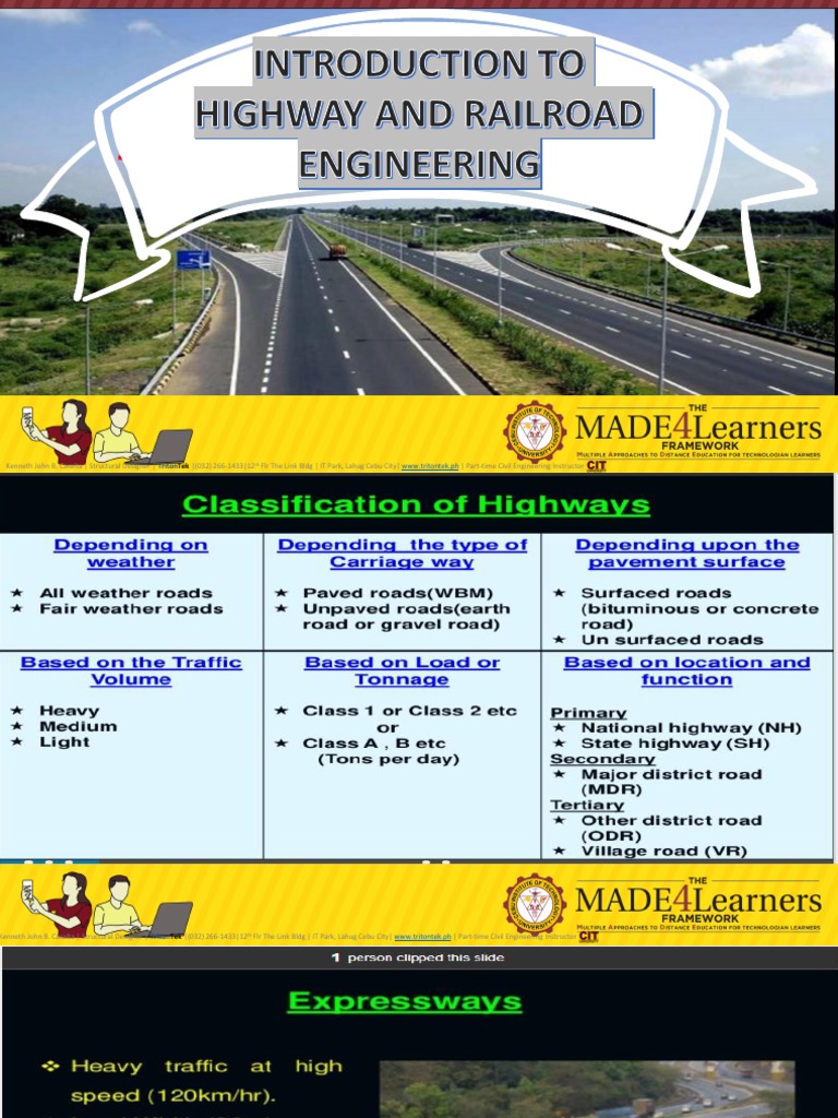 Introduction To Highway Engineering PDF