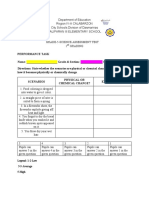 Assessment Test-Science-5 Performance Task