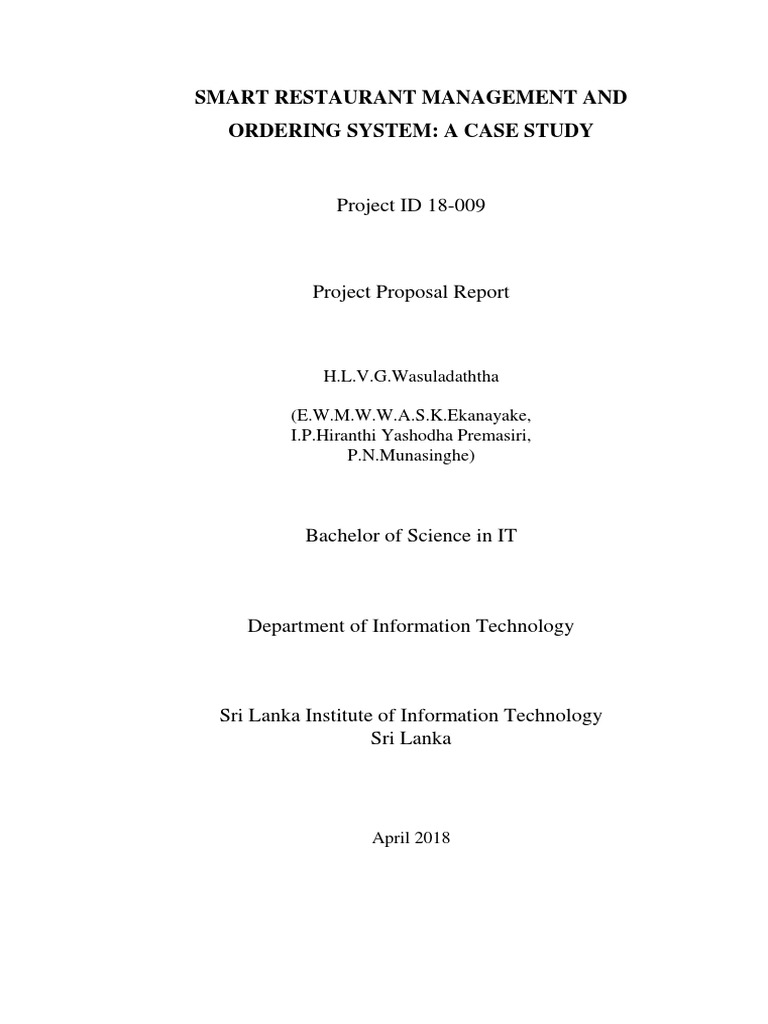 Smart Restaurant Management System Case Study | PDF | Software Testing ...