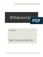 EE-232 Signals and Systems Lecture 08 on System Properties & Classification