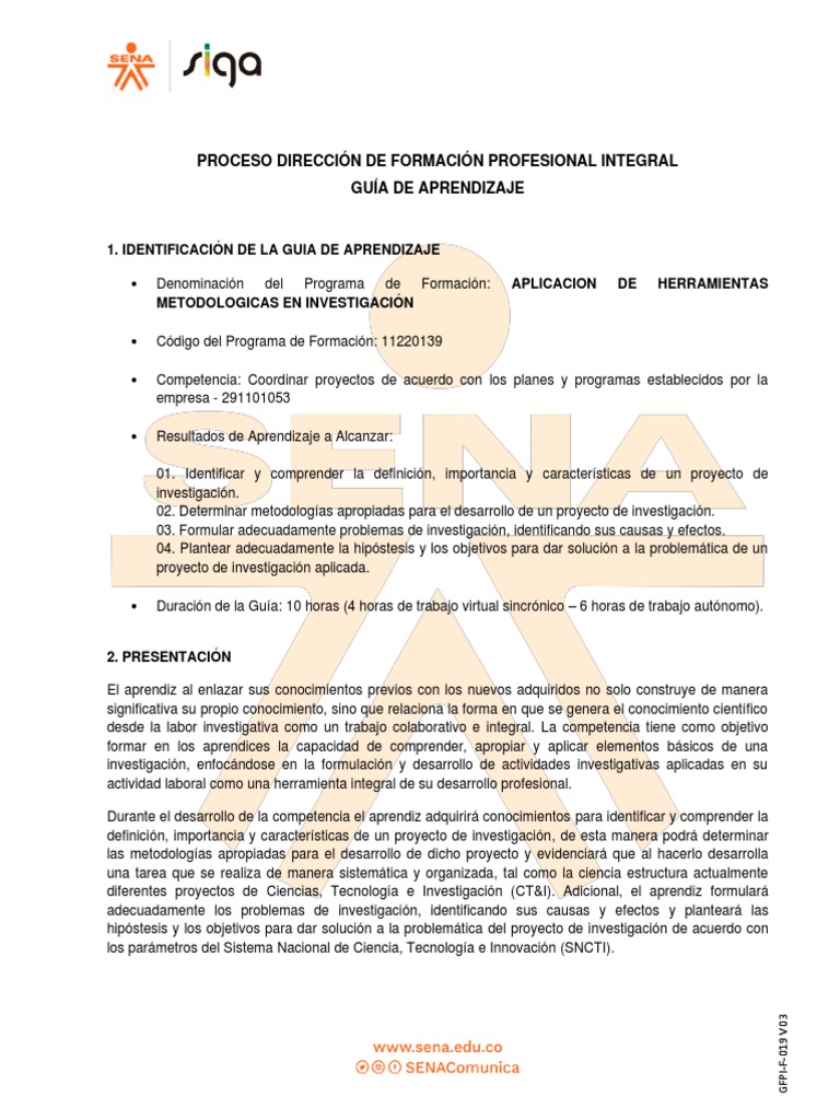 GFPI-F-019 - GUIA - DE - APRENDIZAJE Intro Día 1 y 2 | PDF | Hipótesis ...
