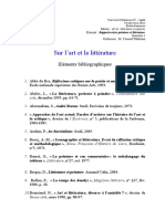 Art Et Littérature Elements Bibliographiques