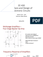 EE 430 Analysis and Design of Electronic Circuits: Week 9: 3/15 - 3/19 Instructor: Hakan Töreyin