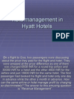 Yield Management in Hyatt Hotels