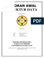 Laporan Awal Struktur Data Tugas PTM 13