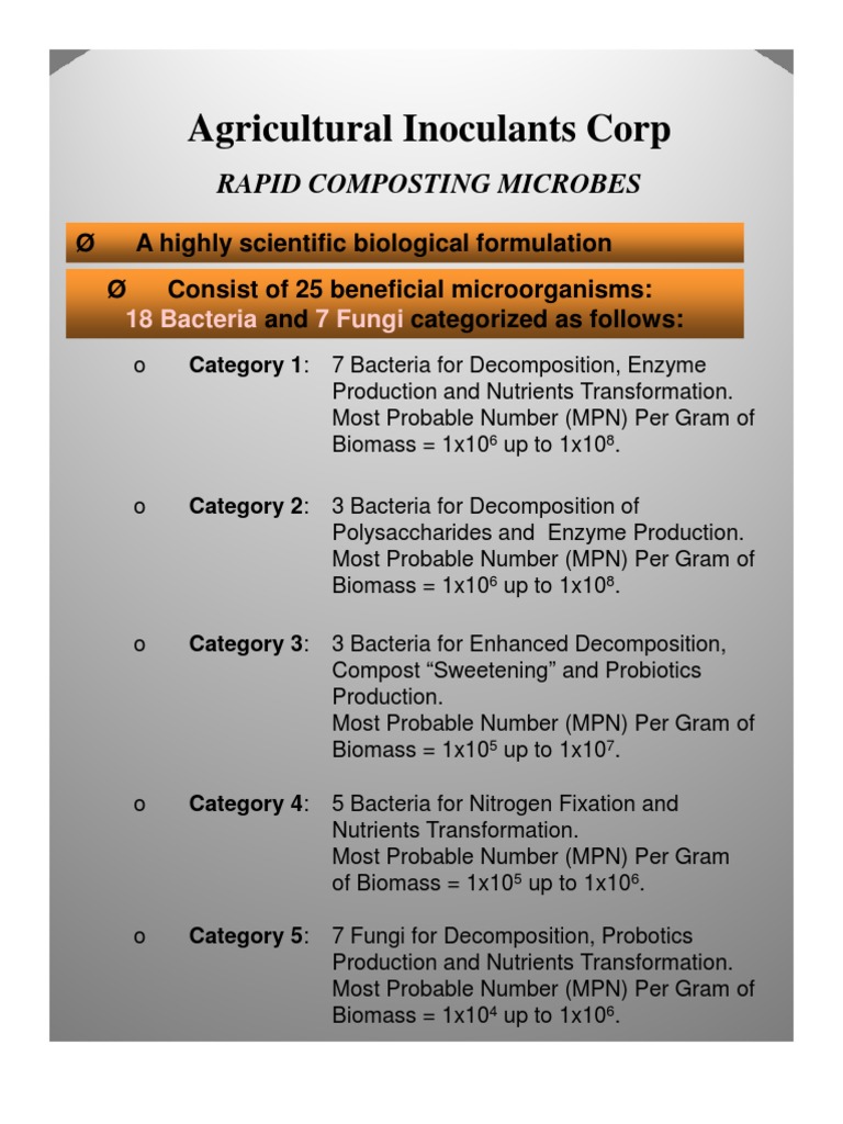 Rapid Composting Microorganisms Guide | PDF | Bacteria | Chemistry