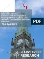 National Vote Intention (April 21, 2021)