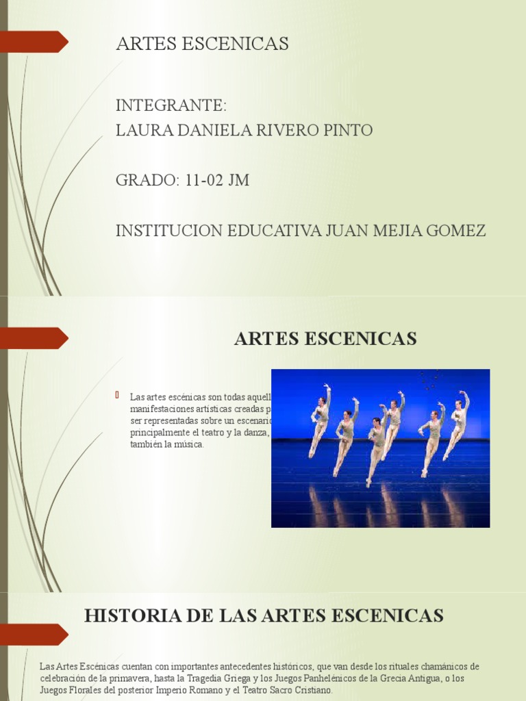 Historia y Tipos de Artes Escénicas | PDF | Teatro | Las artes escénicas
