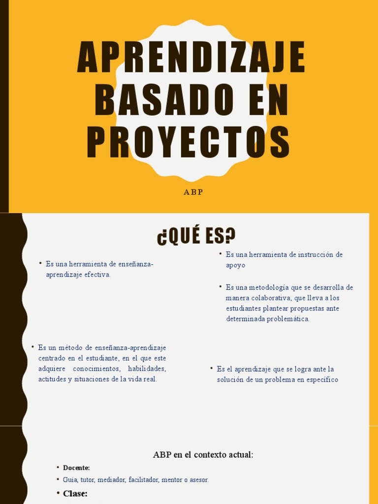 Aprendizaje Basado en Proyectos (ABP) | PDF | Plan de estudios ...