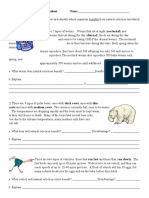 Natural Selection Homework Worksheet