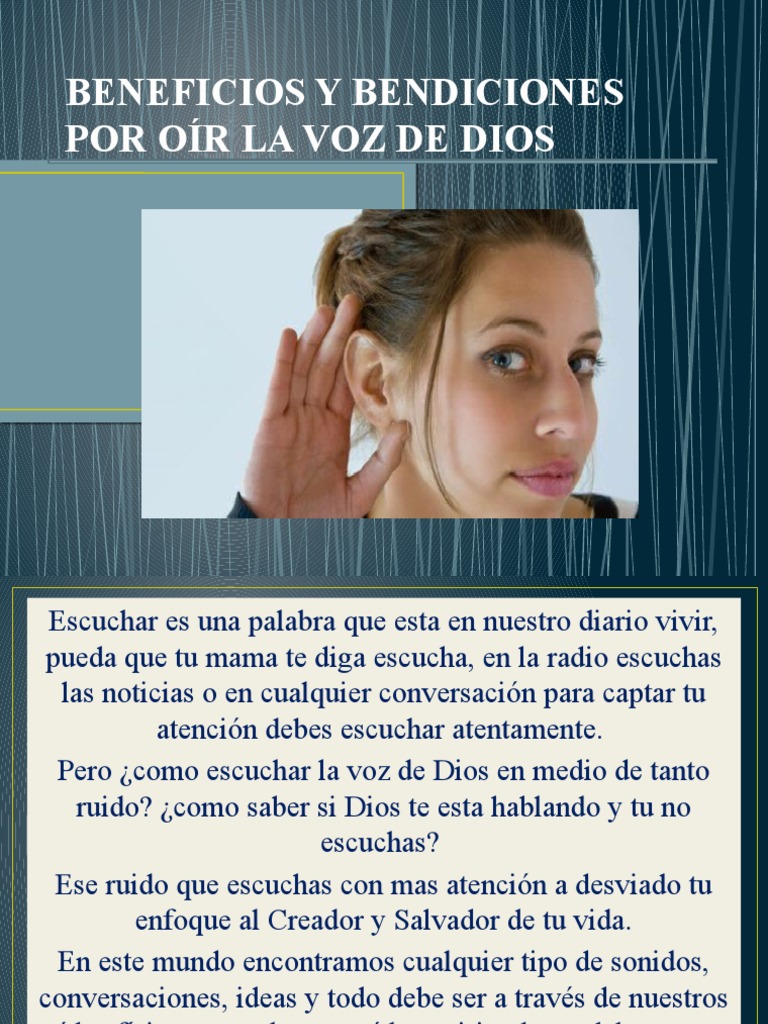 Beneficios de Oír la Voz de Dios | PDF | Cristo (título) | Pablo el apóstol