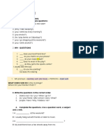 Present Simple: 1. Yes-No Questions. A. Make Present Simple Questions