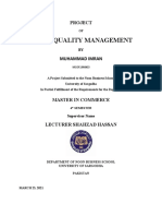 Total Quality Management: Project