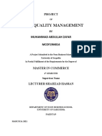 Total Quality Management: Project
