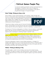 Section 5 - Political Games People Play: Horse Trading: Winning by Giving To Get