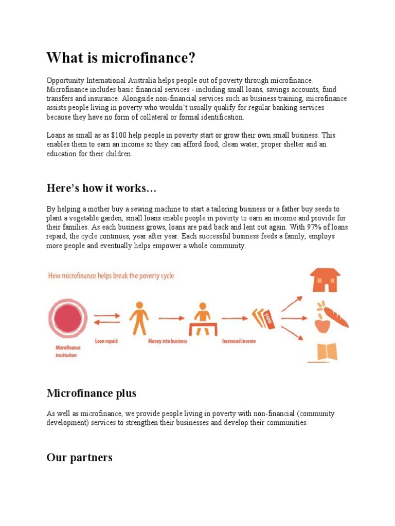 Understanding Microfinance Benefits | PDF