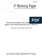 Did Korean Monetary Policy Help Soften The Impact of The Global Financial Crisis of 2008-09?