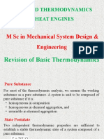Advanced Thermodynamics & Heat Engines: M SC in Mechanical System Design & Engineering