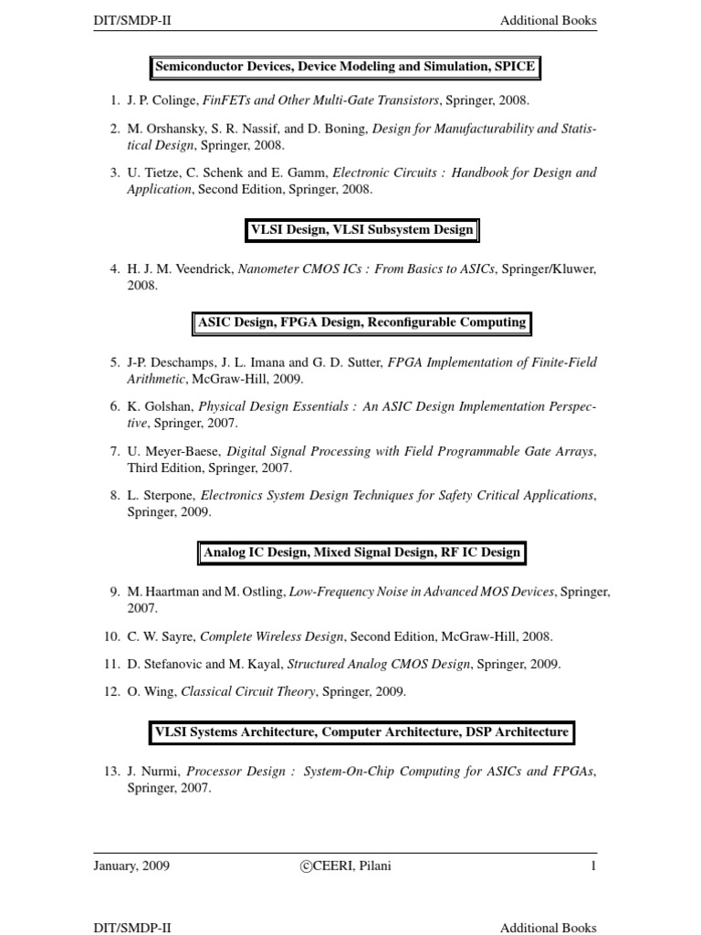 Advanced VLSI and IC Design Books | PDF | Field Programmable Gate Array ...