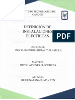 Definición de Instalaciónes Eléctricas Josue May