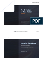 The Evolution of Data Models Slide 1: The Evolution of Data Models