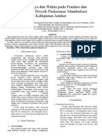 Analisa Biaya Dan Waktu Pada Pondasi Dan Arsitektural Proyek Puskesmas Mumbulsari Kabupaten Jember