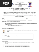 Precalculus Activity Sheets Q2 w5&6