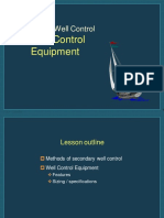 Secondary Well Control - Well Control Equipment