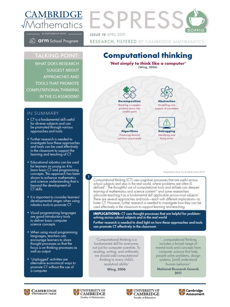Promoting Computational Thinking: Approaches, Tools, and Implications ...