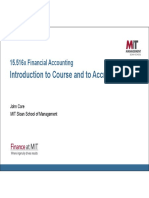 Introduction To Course and To Accrual Accounting