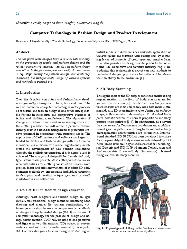 Computer Tech in Fashion Design | PDF | Computer Aided Design ...