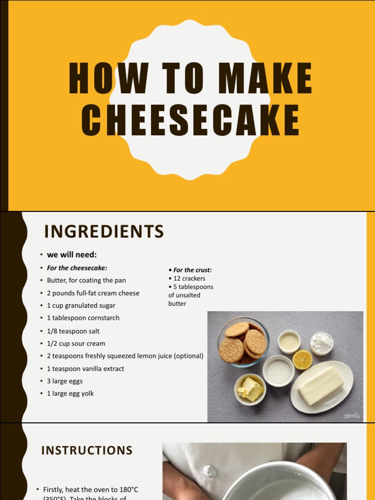 How To Make Cheesecake | PDF | Butter | Cheesecake